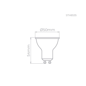 Lâmpada LED MR16 Eco Dicróica 6W Bivolt GU10 36° 3000K Quente Stella