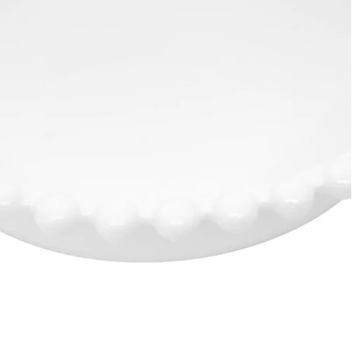 Bowl porcelana Branco Bolinhas Laterais 23x9cm