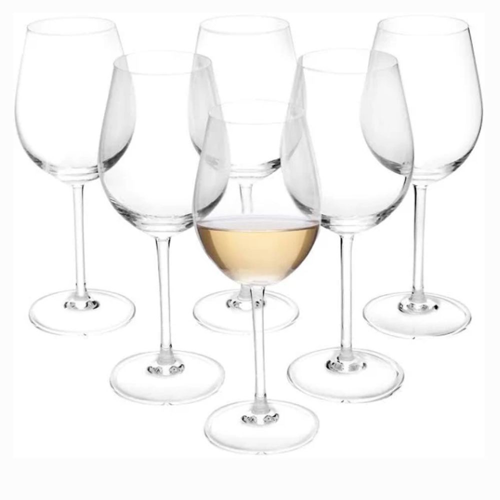 Conjunto Taças Cristal Para Chardonnay 390ml 6 Peças Strauss