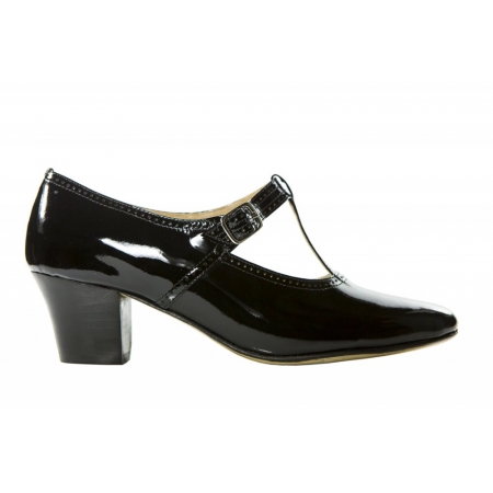 Sapato feminino Boneca, verniz preto - Cód 016V