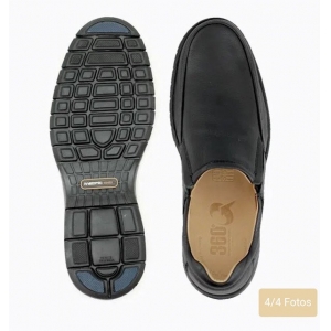 Sapato Masculino em Couro Floater Preto - Cód 7902