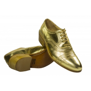 Sapato Masculino Metalizado Dourado - Cód 6664P D