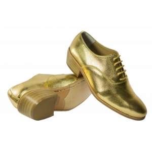 Sapato Masculino em material Metalizado Dourado - Cód 051P D