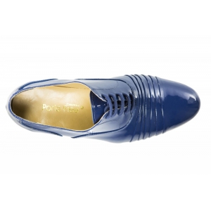 Sapato masculino em verniz azul royal - Cód 050V R