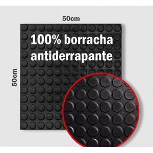 Kit 20 pçs - Piso de borracha moeda 50X50cm antiderrapante e anti abrasão