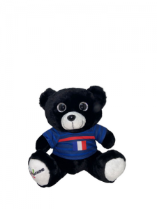 Ursinho de Pelúcia preto BR Machine coleção Copa - França