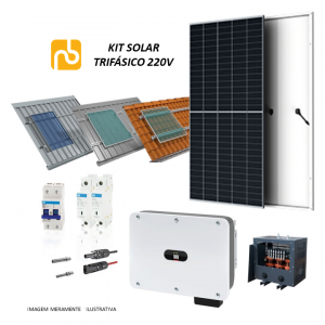 KIT Fotovoltaico WEG - 46,2kWp - 32kW Trifásico 220v com AutoTrafo - Mini-Trilho ~ 5544kWh/ mês
