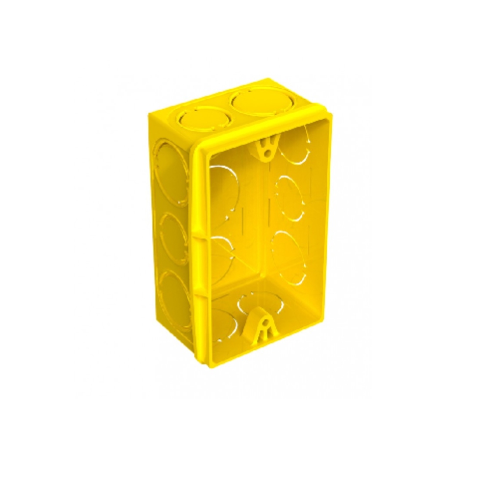Caixa Embutir 4x2 PVC Amarela Amanco