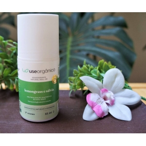 Desodorante Natural Lemongrass e Sálvia 55ml Use Orgânico - Frescor e Proteção com Tecnologia de neutralização enzimática