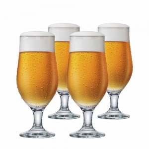 Jogo de Taças de Vidro Royal Beer Para Cerveja 330ml 4 Pcs - Ruvolo