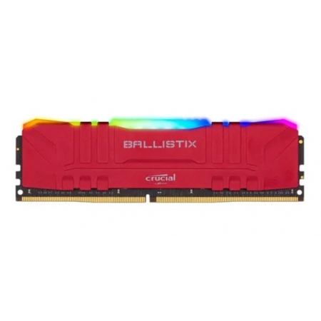 MEMÓRIA 8GB DDR4 3200MHZ CRUCIAL BALLISTIX RGB, VERMELHO - BL8G32C16U4RL