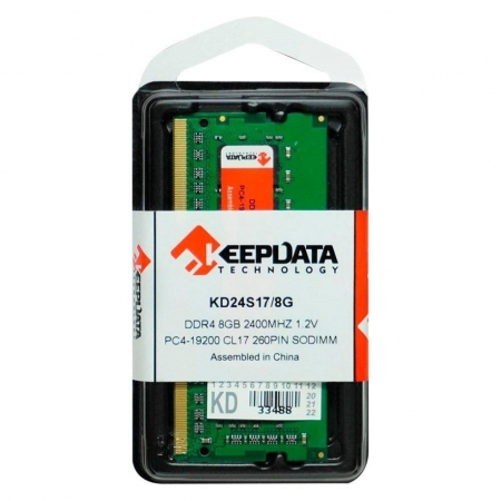 MEMÓRIA 16GB DDR4 2400MHZ KEEPDATA, NOTEBOOK - KD24S17/16G