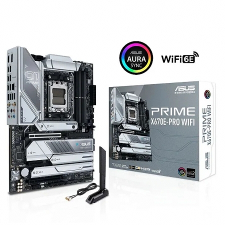 PLACA MÃE ASUS PRIME X670E-PRO WIFI, AMD AM5, CHIPSET X670, DDR5 - PRIME X670E-PRO WIFI