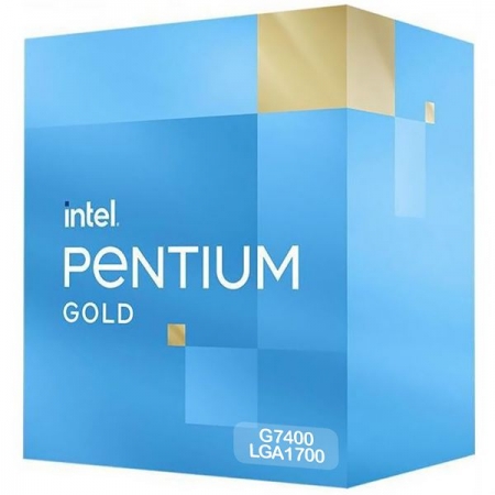 PROCESSADOR INTEL PENTIUM GOLD G7400, 3.70GHZ, 2-CORES 4-THREADS, LGA 1700 - BX80715G7400