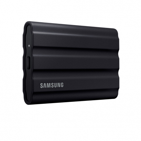 SSD EXTERNO 1TB SAMSUNG T7 SHIELD, USB 3.2 USB-C, LEITURA 1050 MB/S, GRAVAÇÃO 1000 MB/S, PORTÁTIL, PRETO - MU-PE1T0S/AM