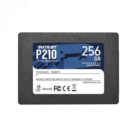 SSD 256GB PATRIOT P210, SATA III, LEITURA 500MB/S, GRAVAÇÃO 460MB/S - PE000717-P210S256G25