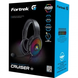 HEADSET GAMER FORTREK G CRUISER, 7.1, USB, RGB, PRETO - 70531