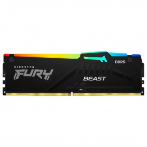 MEMÓRIA 32GB DDR5 6000MHZ KINGSTON FURY BEAST RGB, PRETO - KF560C40BBA-32