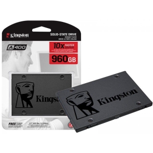 SSD 960GB KINGSTON A400, SATA III, LEITURA 500MB/S, GRAVAÇÃO 450MB/S - SA400S37/960G