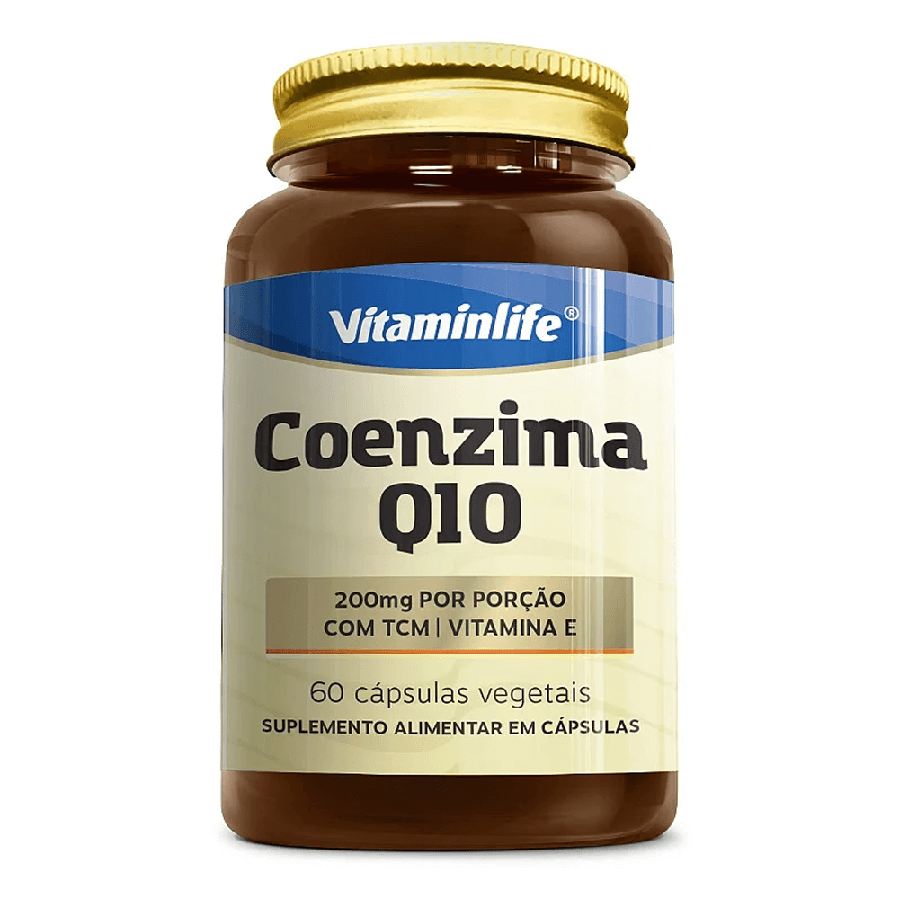 Coenzima Q10 200mg (com TCM e Vitamina E) - 60 cápsulas vegetais