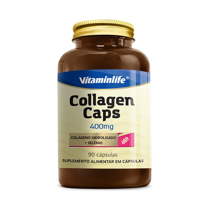 Collagen Caps 400mg (Colágeno hidrolisado + Selênio) - 90 cápsulas