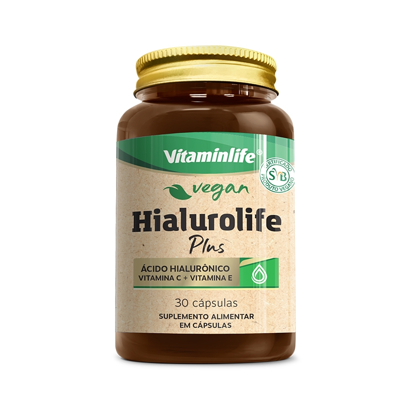 Vegan I Hialurolife Plus (Ácido Hialurônico + Vitamina C + Vitamina E) - 30 cápsulas