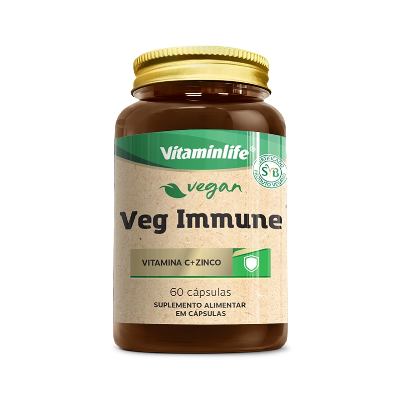 Vegan I Veg Immune (Vitamina C + Zinco) - 60 cápsulas
