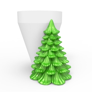 Forma de Silicone Árvore de Natal Pinheiro Folhas - Pequena