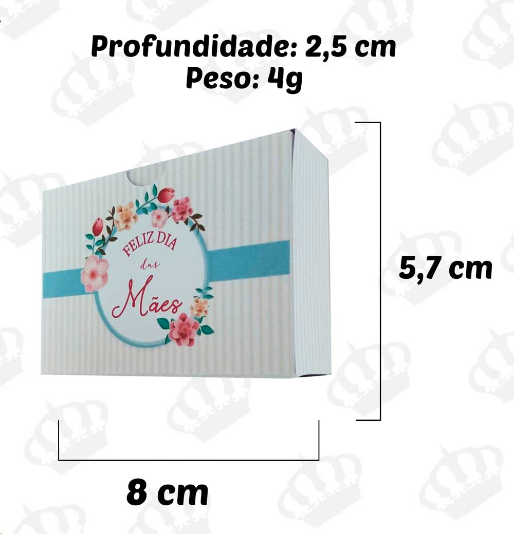 Caixa Para Embalar Sabonete Mãe Flores Delicadas Pct c/ 5 Unid