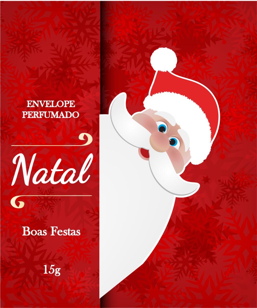 Envelope Sache Aromático Papai Noel - Natal Mod.10 - 05 Unidades - (8 Larg X 10 Alt) cm