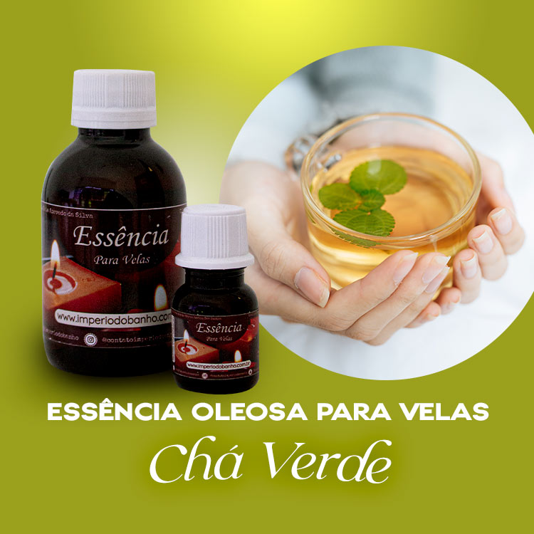 Essência Concentrada Chá Verde - Oleosa (Base Dietilfitalato) Para Velas