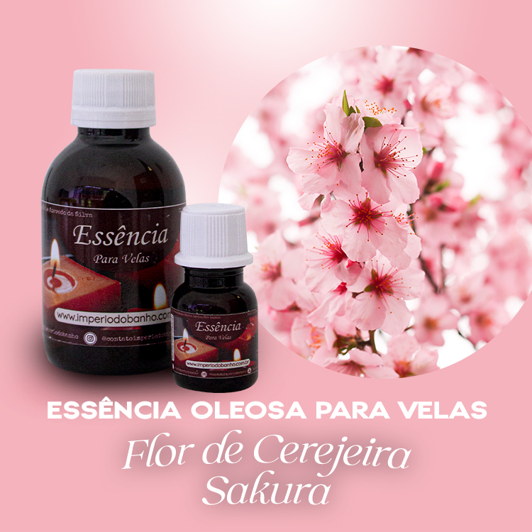 Essência Concentrada Flor de Cerejeira Sakura - Oleosa (Base Dietilfitalato) Para Velas