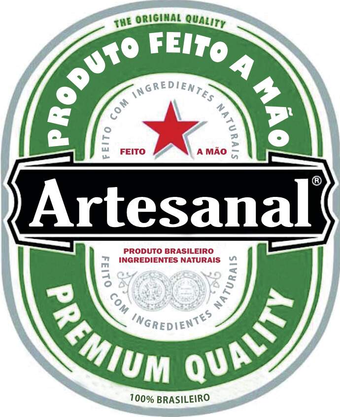 Etiqueta Adesiva - Heineken Artesanal 4,1x5cm C/10 (Pacote)