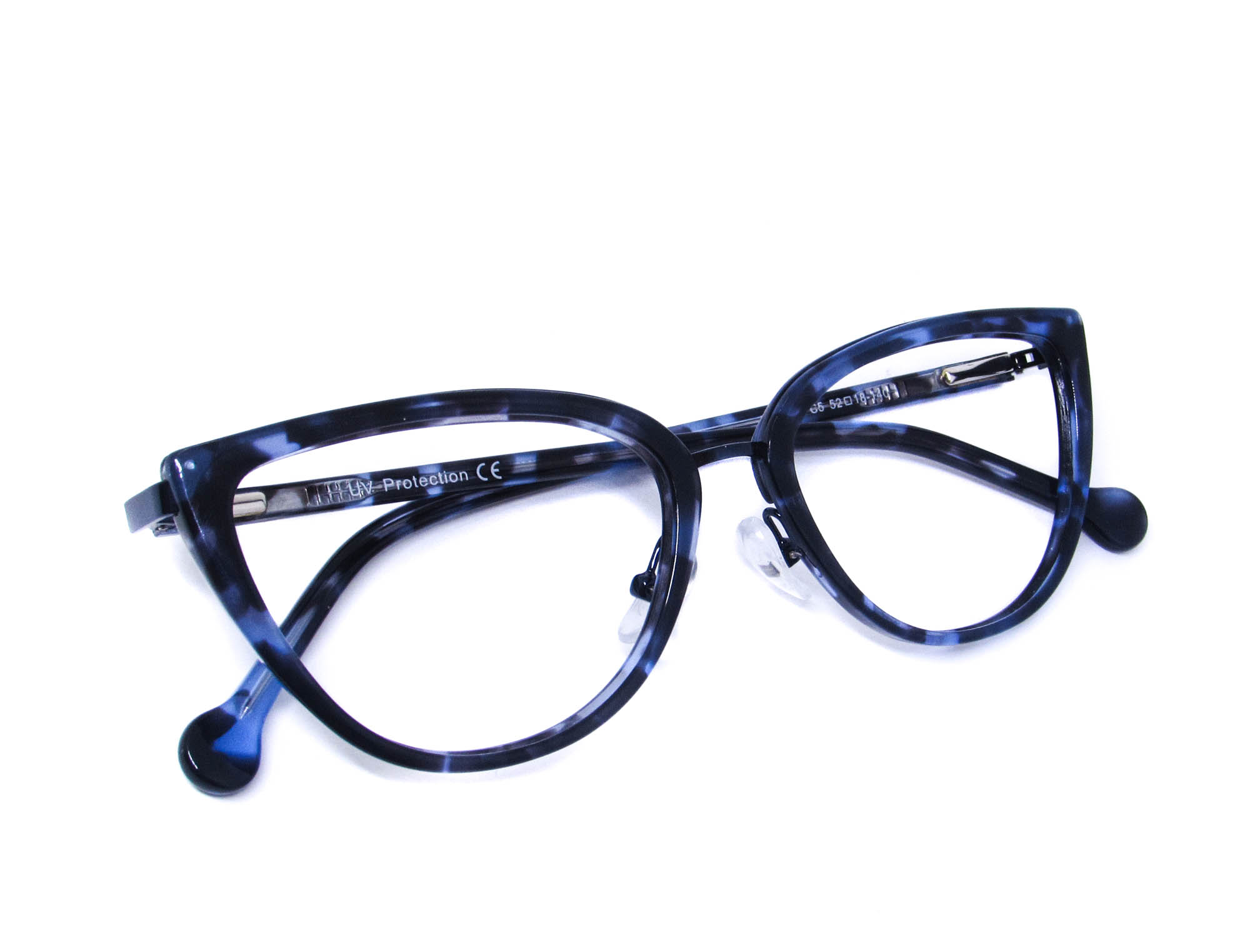 Óculos De Grau Feminino Gatinho Preto com Azul
