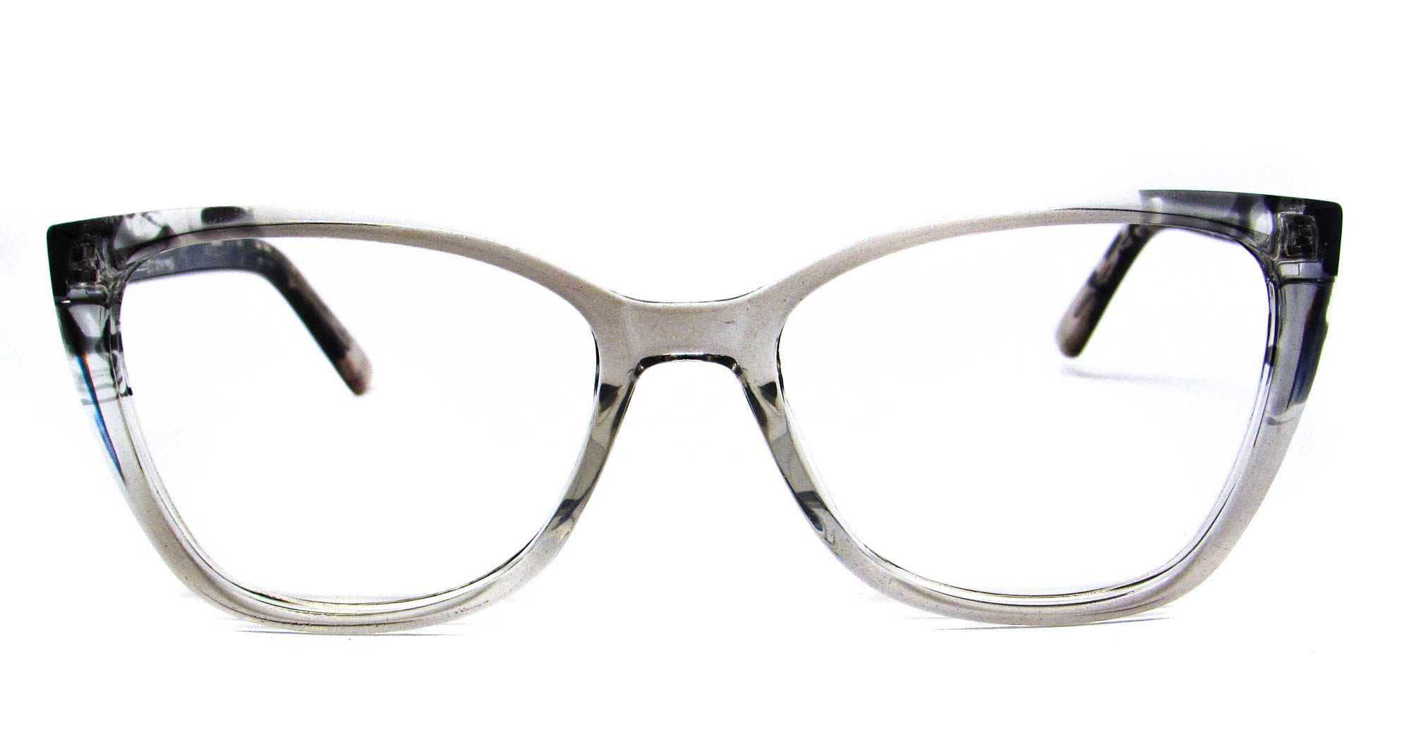 Óculos De Grau Feminino Gatinho Transparente Mesclado