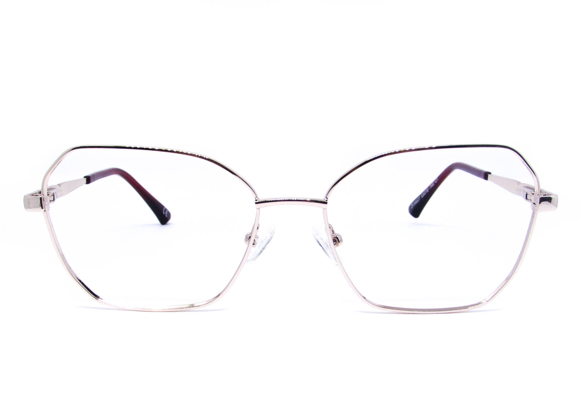 Óculos de Grau Feminino Hexagonal Dourado