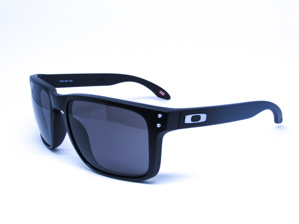 Óculos de Sol Oakley Masculino Retangular Acetato Preto