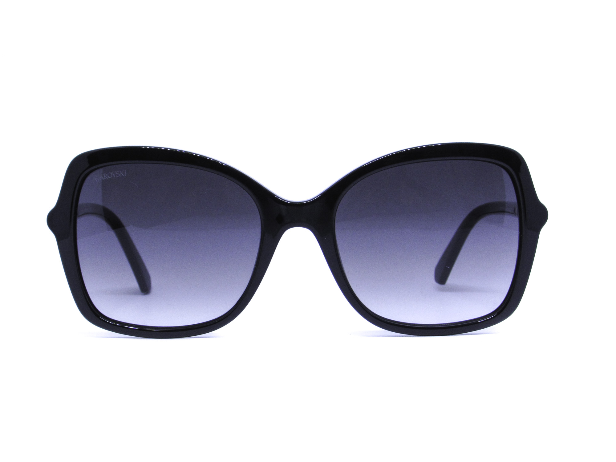 Óculos de Sol Swarovski Feminino Quadrado Preto Lente Cinza Degrade