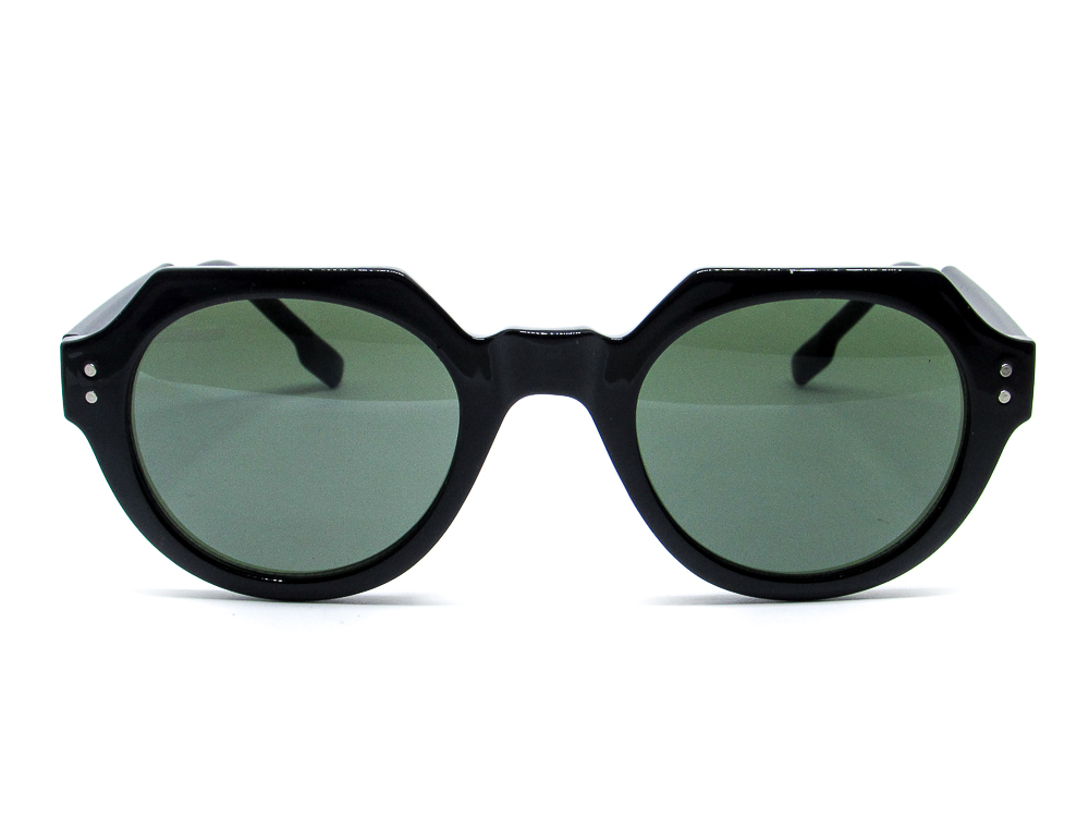 Óculos de Sol Unissex Redondo Preto com Lente G15