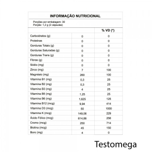 Testomega - 600 mg - 60 Cápsulas