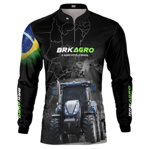 Camisa Agro BRK O Agro Move o Brasil com UV50+