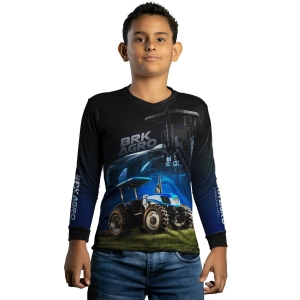 Camisa Agro BRK Trator TL5 Azul com UV50 +