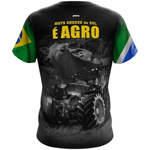 Camiseta Agro BRK Mato Grosso do Sul é Agro com Proteção Solar Uv 50 - Tamanho: P