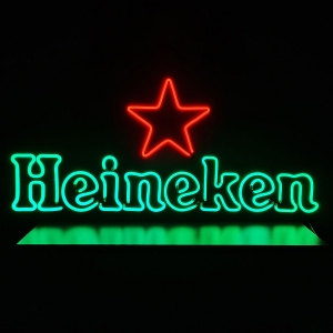 Painel Led Neon em mdf - Heineken 0,80 x 0,37cm
