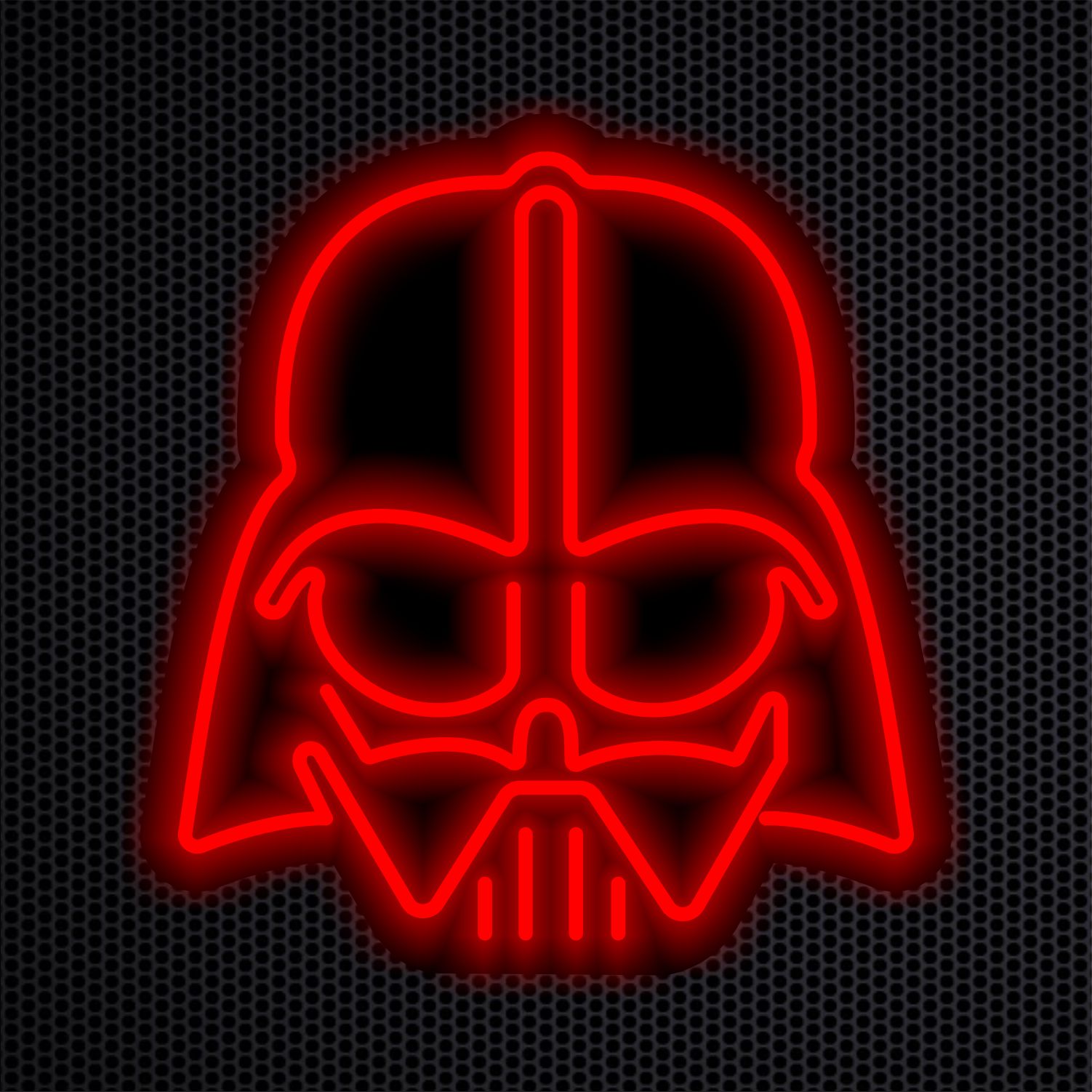 Painel Led Neon - Darth Vader