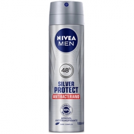 Desodorante Aerosol Nivea Silver Protect Antibacteriano 150ml