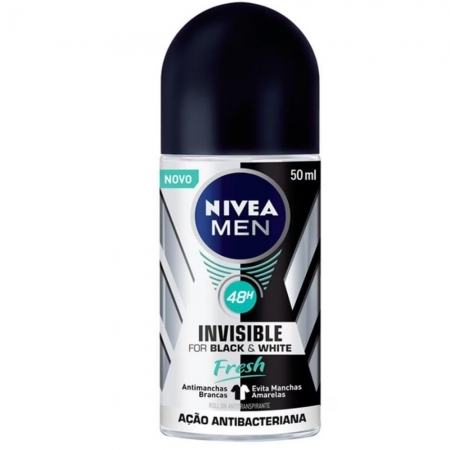 Desodorante Roll On Nivea Black & White Invisible Fresh 50ml
