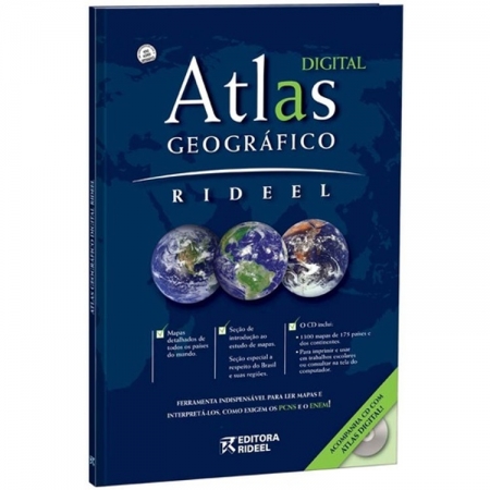 ATLAS GEOGRÁFICO DIGITAL - RIDEEL - ACOMPANHA CD