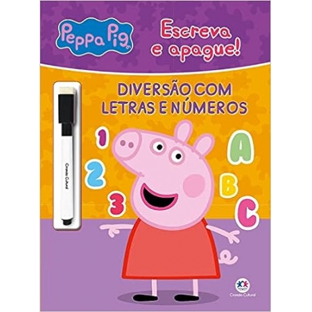 ESCREVA E APAGUE - PEPPA PIG - DIVERSÃO COM LETRAS E NÚMEROS