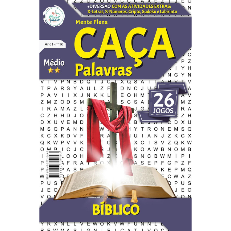 CAÇA PALAVRAS BÍBLICO PASSO A PASSO PASSATEMPO Vitrola PASSATEMPO PASSATEMPO